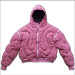 Australian Winter Wear Pink Oversized Cut and Sew Heavyweight Puffer <b>Jackets</b> Fashion <b>Down</b> <b>Filled</b> Quilted Puffer <b>Jackets</b> - Product Image 3