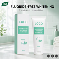Dentifrice Halal certifié, jetable, anti-caries, blanchissant, sans fluor, OEM ODM, marque privée, emballage personnalisé, menthe naturelle