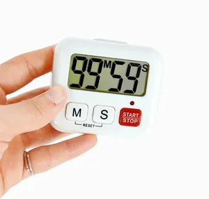 Alarm Timer Digital LCD 99 menit, Timer memasak dapur olahraga penghitung waktu mundur magnetik