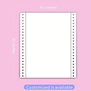 Papier autocopiant NCR 2 feuillets, 9-1/2 x 11 pouces, alimentation continue, 1000 feuilles, pour imprimantes matricielles, papier 2 brins - Product Image 3