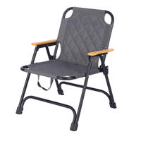 Chaise pliante portable épaissie en tube rond pour restaurant, café, camping, plage, pêche, pique-nique – Mobilier d'extérieur