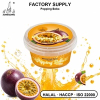 OEM/Private Label Service] 500g Passievrucht Popping Boba Knisperende Sapballetjes Halal Bubble Tea Groothandel