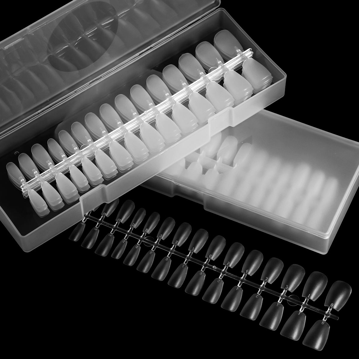 100pcs Artificial Fingernails Full Cover Nail Tips Soft Gel Press on Nails Full Cover Soft Gel Nail Tips