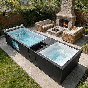 สระว่ายน้ำติดตั้งง่าย เหมาะสำหรับใช้ร่วมกับสระคอนเทนเนอร์ สำหรับใช้ในบ้านและโรงแรม จำเป็นสำหรับการว่ายน้ำกลางแจ้งในฤดูร้อน - Product Image 4