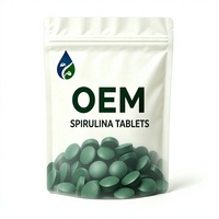 Comprimés de spiruline en marque privée OEM, emballage personnalisé, comprimés de suppléments d'algues bleues et vertes naturelles