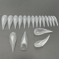 Nouvelles Capsules 3D Popit N17123 à Forme d'Ongles Courbés Profonds Effet Griffes d'Aigle, Transparentes, 14 Tailles, Moules Doubles pour Ongles