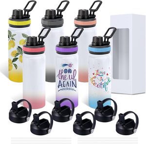 25 Pack Sublimation Tumbler Bulk 20oz Skinny Straight Double Wall Stainless Steel Tumblers with Portable Handle Individually Box - Product Image 1