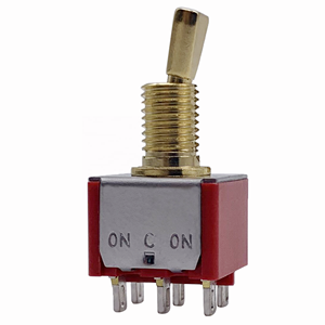 3 रास्ता पर गिटार के लिए 6 पिन मिनी सोने पर टॉगल स्विच पर - Product Image 1
