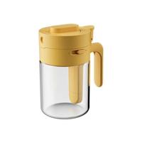 Conception innovante de couvercle-cuillère détachable, pot de rangement de cuisine 2 en 1 pour le sel, les épices, récipient à condiments hermétique et portable