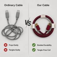Nouveau style 2026 – Câble de charge rapide PD 60W en gros pour iPhone 18, 18 Pro, 17, 16, 15, 14, 13