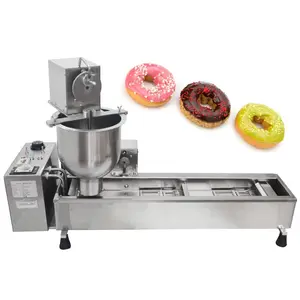 Freidora de rosquillas automática, máquina de fabricación de rosquillas de acero inoxidable de grado alimenticio comercial, fabricante de doughnut eléctrico, OEM