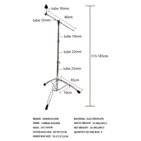 G410 HEBIKUO Hot-sale High Quality Hi Hat Stand Adjustable Cymbal Stand Suitable for a Jazz Drum Kit Accessories