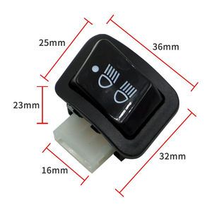 Phare universel pour moto et scooter, faisceau haut et bas, interrupteur de réglage à 3 vitesses pour <span class=keywords><strong>REVO</strong></span> VEWA110 - Product Image 2