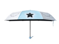 Parapluie pliant compact et mignon pour fille, protection solaire, étanche, 21 pouces (95 cm) de diamètre, avec armature métallique, idéal pour les voyages