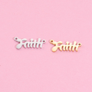 Tiếng Anh Từ Titan Thép Thư Đồ Trang Sức Mạ Dây Và Mặt Dây Chuyền Kết Nối Thép Không Gỉ Phụ Kiện - Product Image 3