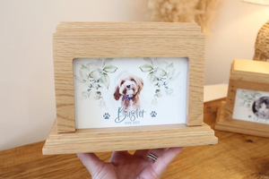 Urne funéraire moderne en chêne massif écologique, personnalisée pour les cendres de chien et de chat, cercueil en bois pour la mémoire de votre animal de compagnie - Product Image 3