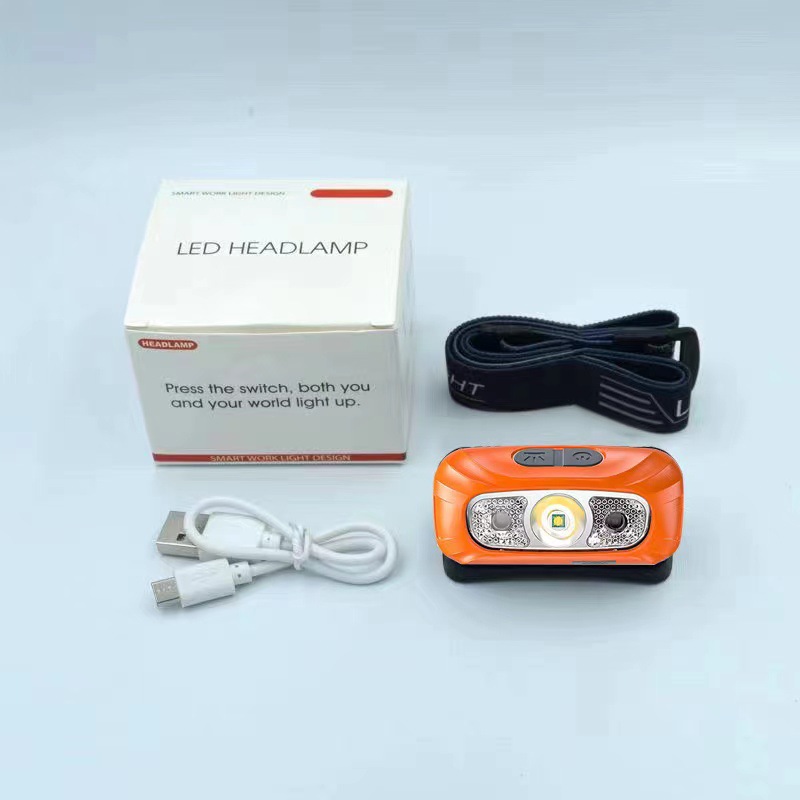 Orange Induction Headlamp Color Box Data Cable