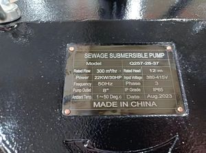 Bomba Sewa sumergible eléctrica de alta calidad de 10 m3/h, bomba manual centrífuga de 230V, uso agrícola, agua sucia con energía Solar de pozo profundo - Product Image 6