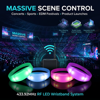 Pulsera LED con Control Remoto DMX, RGB, Brillante, con Logotipo Personalizado, Venta al por Mayor para Festivales de Música, Conciertos, Estadios