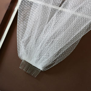 Nupcial Starlight Copos de nieve Red enredada Intermitente Tela de araña Gasa <span class=keywords><strong>Velo</strong></span> de <span class=keywords><strong>novia</strong></span> <span class=keywords><strong>Disfraz</strong></span> de Halloween Pequeño <span class=keywords><strong>velo</strong></span> corto - Product Image 4