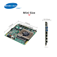 ITX-VL82 I5-8257U 4 Lan DDR4 4K Display M.2 SATA3.0 PS2 SIM 12V Embedded Machine Vision Carte Mère