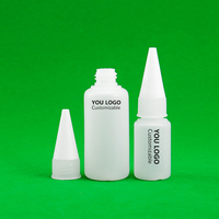 Bouteilles applicatrices en plastique personnalisables JB-071 PE 5ml/10ml/15ml avec bouchon compte-gouttes à pointe de précision, rechargeables, sérigraphiables