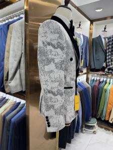 Klasik tek göğüslü düz renk erkek takım elbise 2 parça Set siyah gri yüksek kaliteli yün uyarlanmış Fit zamansız tasarım - Product Image 4