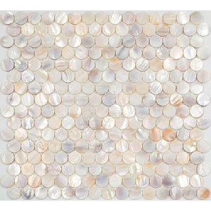 Gạch ốp tường mOSAIC hình tròn nhỏ, màu óng ánh, làm từ xà cừ, dùng cho phòng tắm, vách ngăn tắm. - Product Image 1