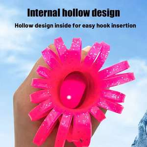 Señuelo de Pesca de Pulpo de Plástico Suave de 30 cm, Luminoso, Artificial, para Pesca de Arrastre, Cebo de Jigging, Calamar Realista - Product Image 4