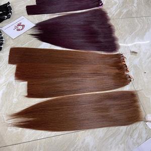 Venta al por mayor de extensiones de cabello humano virgen vietnamita color cabello humano extensión de calidad Ventor para humano negro - Product Image 1