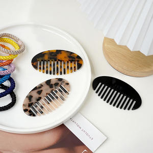 Peine y Pinza para el Cabello Ovalados de Carey de Lujo, Personalizados, Unisex, Material de Acetato, Accesorio de Moda Personalizado de Alta Calidad para Chicas - Product Image 5