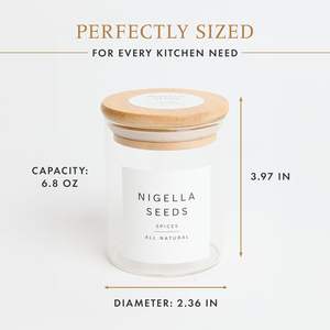 Frascos de Vidrio de Borosilicato Personalizados de 16 oz y 8 oz para Almacenamiento de Alimentos y Mermelada con Tapas de Madera de Bambú - Product Image 4