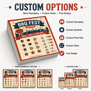 Boletos con Lengüeta de Arranque Impresos Digitalmente Personalizados, Impresión Vívida, Tarjetas Promocionales para Barbacoas, Juegos para Restaurantes y Eventos - Product Image 5