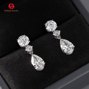 IGI Certified Pear Cut Vvs Lab Grown Diamond Drop <strong>Earring</strong> White Gold 925 Sterling Silver Stud <strong>Earrings</strong> <strong>Fine</strong> Jewelry - Product Image 1