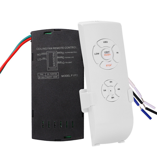 3-in-1 Universal Ceiling Fan Remote Control Kit Light Timing Speed Control Honeywell Compatible 10A Max. Current 220V Max.