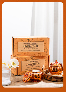 Set de Regalo de Velas Aromáticas de Cera de Soja para Halloween, Cielo Estrellado, Calabaza, Portavelas Decorativo - Product Image 6