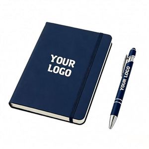 Wholesale Promotion Office Business School Gift Supplier A5 Leather <b>Diary</b> Logo Writing Journal <b>Notebook</b> With Elastic Band - Product Image 1