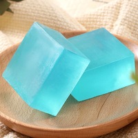 Nouvelle Glycérine Base Transparente Naturel Organique Fondant Savon Base Bleu Orange Huile Essentielle À La Main Visage Cristal Savon