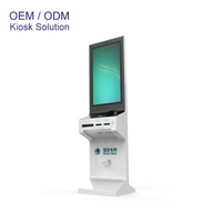 Kiosque d'hôtel 27 et 32 pouces pour l'enregistrement et le départ automatiques, avec distributeur de cartes de chambre RFID et terminal de paiement PAX, pour l'Australie