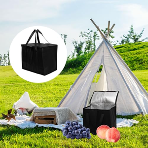 Sac isotherme grand format imperméable en non-tissé avec fermeture éclair pour livraison de repas et courses – Classique, décontracté, promotionnel - Product Image 5