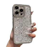 Haut de gamme Simple Ins Style étincelant ciel étoilé époxy femmes nouveau étui de téléphone portable en TPU pour iPhone 16 Pro Max