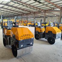 Mini-compacteur routier autoporté 505 kg à double tambour pour allées et petits projets de construction