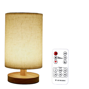 مصباح طاولة ليد أبيض حديث مصباح مكتبي من مواد النسيج مع مصباح طاولة تحكم عن بعد - Product Image 2