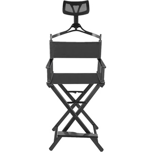 ช่างแต่งหน้ามืออาชีพพับได้สูง24นิ้วพร้อมพนักพิงศีรษะอลูมิเนียมขนาดใหญ่แบบพกพา - Product Image 1