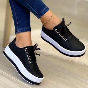 <span class=keywords><strong>Scarpe</strong></span> Casual da <span class=keywords><strong>Donna</strong></span> <span class=keywords><strong>Taglia</strong></span> <span class=keywords><strong>Grande</strong></span> con Punta Tonda e Suola Piatta, Calzature Sportive alla Moda per Esterni - Product Image 3
