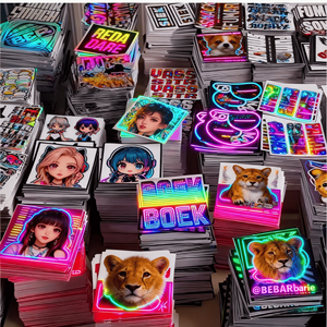<b>Stickers</b> Custom Waterproof Printing <b>Logo</b> Packaging Gloss Vinyl Holographic Transfer <b>Sticker</b> - Product Image 3