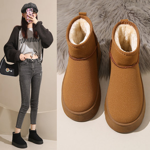 Bottes de neige à semelle épaisse pour femmes, doublées et épaissies, nouveau style, antidérapantes et imperméables, adaptées aux températures hivernales, vente en gros - Product Image 2