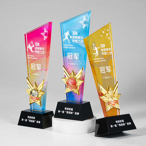 डिजाइन के साथ खेल चैंपियन बास्केटबॉल बैडमिंटन क्रिस्टल ट्रॉफी - Product Image 1