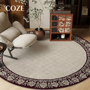 <span class=keywords><strong>Tapis</strong></span> de chaise <span class=keywords><strong>d</strong></span>'ordinateur rond <span class=keywords><strong>beige</strong></span> <span class=keywords><strong>vert</strong></span> style rétro français antique lavable pour salon, chambre à coucher <span class=keywords><strong>et</strong></span> chevet <span class=keywords><strong>Tapis</strong></span> en laine - Product Image 1