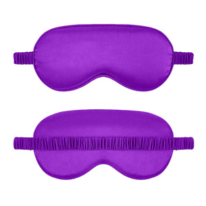 Hai Mặt Màu Đỏ Lụa Satin Mặt Nạ Ngủ Cảm Ứng Mềm Mại Ban Nhạc Đàn Hồi Màu Rắn Cá Nhân Logo In Thời Trang Phong Cách Mặt Nạ Mắt - Product Image 6